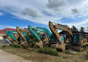 Diduga 9 Excavator Diamankan di PETI Dengilo, Halaman Polres Pohuwato Hanya 4 Yang Terparkir