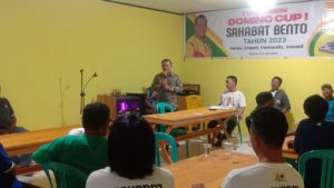 Beni Nento Buka Turnamen Domino Cup I di Desa Pohuwato,