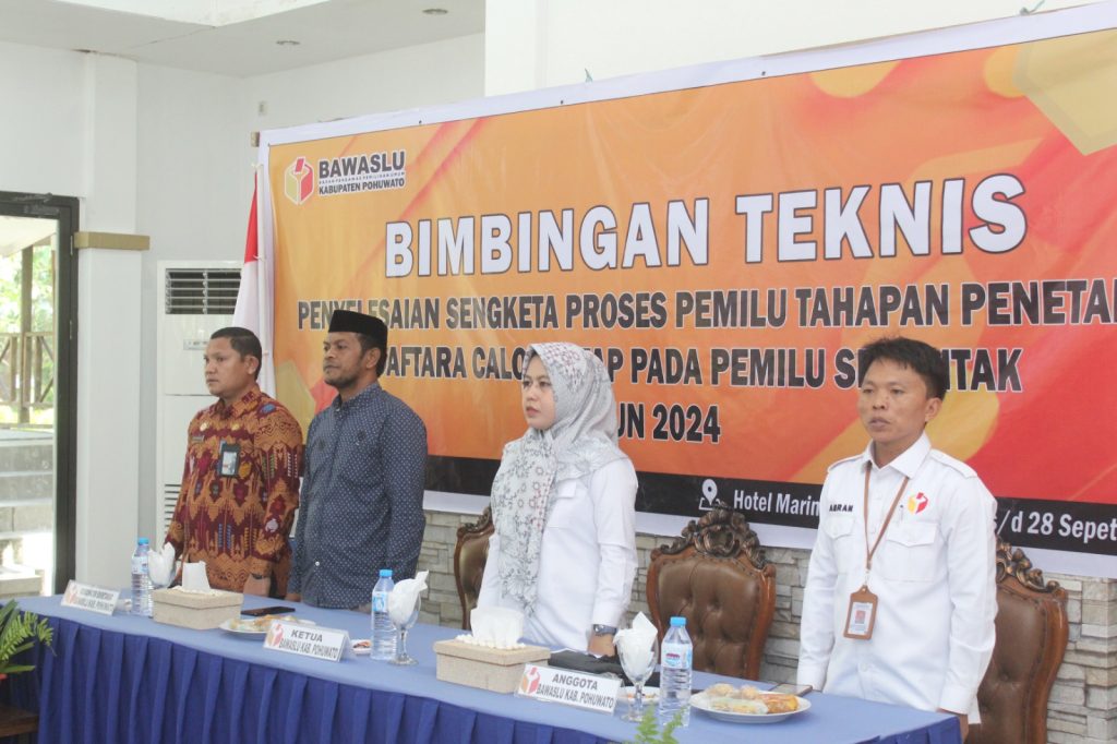 Bawaslu Pohuwato Gelar Bimtek Penyelesaian Sengketa Pemilu 2024