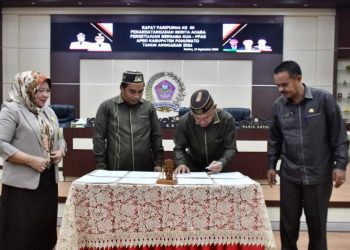 DPRD dan Pemda Pohuwato Telah Menandatangani Nota Kesepakatan KUA PPAS Tahun Anggaran 2024