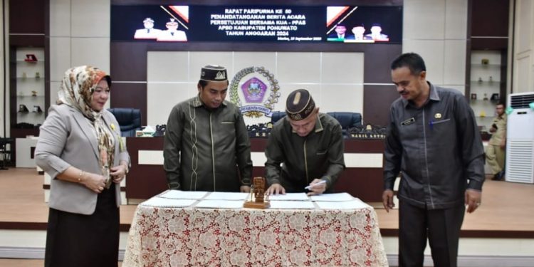 DPRD dan Pemda Pohuwato Telah Menandatangani Nota Kesepakatan KUA PPAS Tahun Anggaran 2024