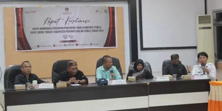 KPU Pohuwato Gelar Rakor Penetapan Lokasi Kampanye, Ini Aturannya!