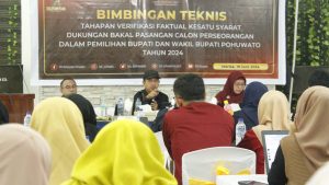 Gelar Bimtek, KPU Pohuwato Verifikasi Faktual Bapaslon Perseorangan