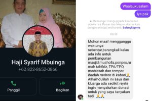 Hati-hati! Penipuan Berkedok Syarif Mbuinga, Pelaku Segera Dilaporkan