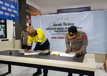 Pani Gold Project Serahkan 1 Unit Mobil Operasional Ke Polres Pohuwato