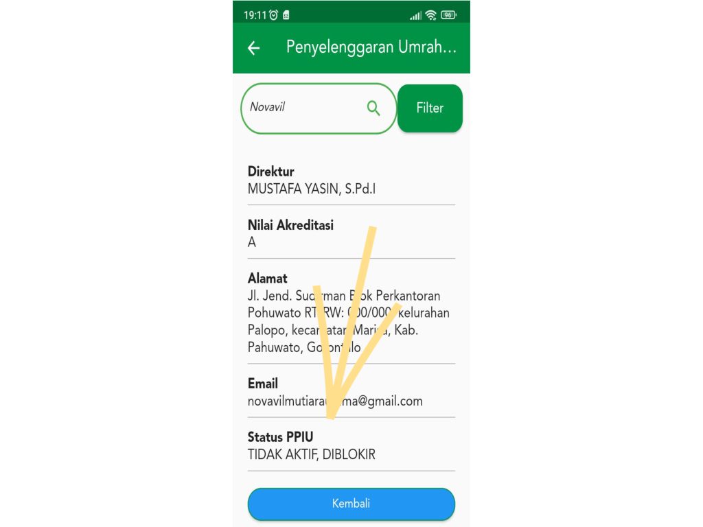 Status Izin PPIU milik PT Novavil Mutiara Utama Dinonaktifkan, Kemenag Gorontalo : Ada Aduan