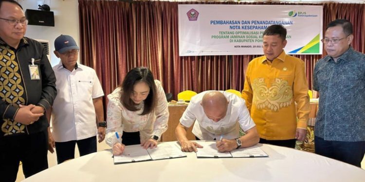 Pemkab Pohuwato Teken Nota Kesepahaman dengan BPJS Ketenagakerjaan untuk Perlindungan Pekerja