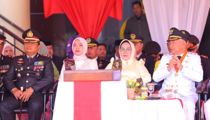 Di Mako Polres, Bupati Saipul Pimpin Khidmatnya Upacara HUT ke-81 RI