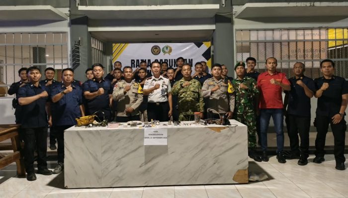 Lapas Pohuwato Perkuat Sinergi, Razia Gabungan dan Tes Urine Berjalan Kondusif
