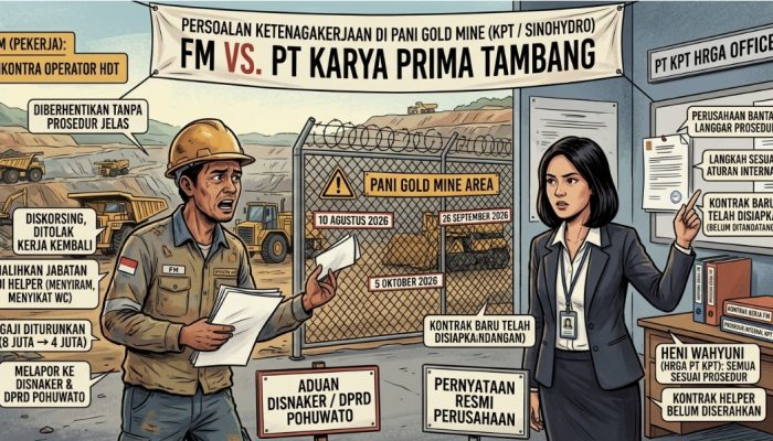 Pani Gold Project Kembali Disorot! Kisruh Ketenagakerjaan di PT KPT, dari Skorsing hingga PHK